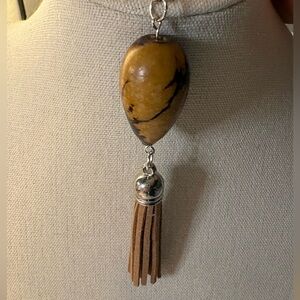 Handmade Upcycled Brown & Silver Mini Purse Charm